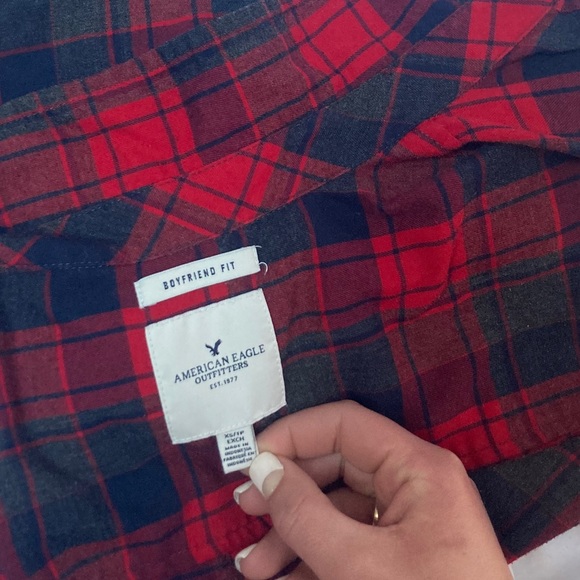 AE Boyfriend Fit Button Down Flannel - Picture 3 of 9